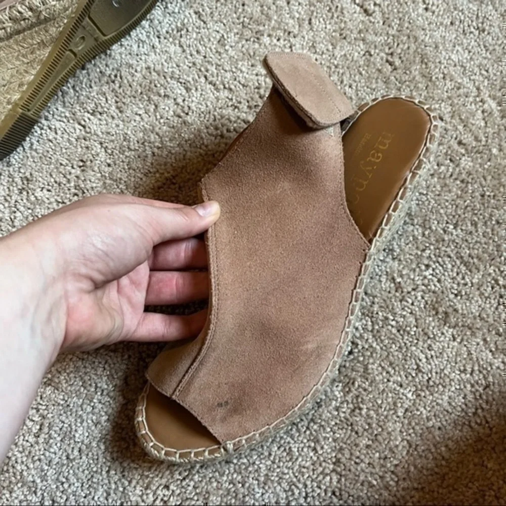 Maypol Handmade in Spain Suede Espadrille Wedge Sandals Anthropologie Boho